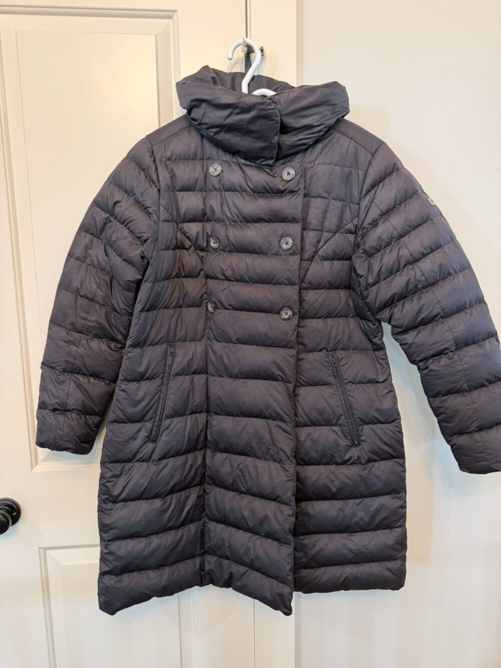 The North Face Down Puffer Coat XL | Hooded Black Winter Jacket |